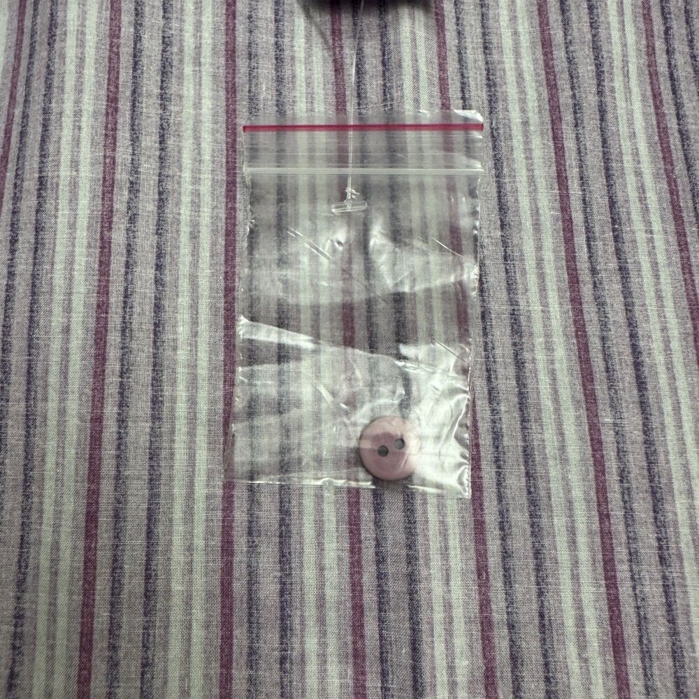 Blair Button Down Shirt Blouse Women Large Purple Striped 3/4 Sleeve Casual NWOT - Picture 4 of 12
